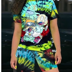 Rug Rats Tie Dye Shirt and Shorts
